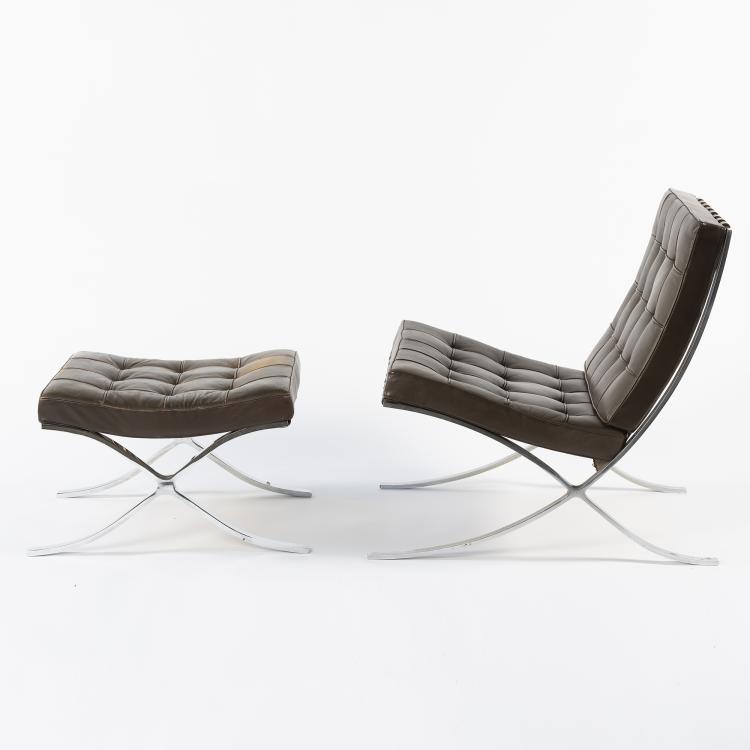 Bild 1 zu Objekt, Sessel 'Barcelona' mit Ottoman, 1929, Ludwig Mies van der Rohe, Knoll International, New York, 154A 43