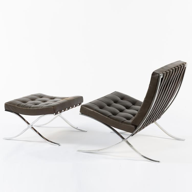Bild 2 zu Objekt, Sessel 'Barcelona' mit Ottoman, 1929, Ludwig Mies van der Rohe, Knoll International, New York, 154A 43