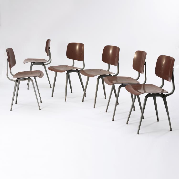 Hauptbild zu Objekt, 6 'Revolt' chairs, 1954, Friso Kramer, Ahrend Cirkel, Den Haag, 161C 519