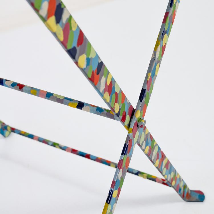 Bild 9 zu Objekt, Unikat Klappstuhl 'Sedia Pontillista', um 1980 (Entwurf), Alessandro Guerriero, Alchimia, Mailand / Milan, 