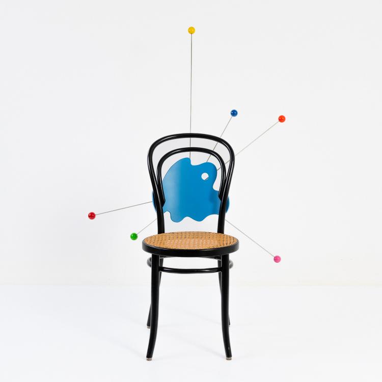Hauptbild zu Objekt, Stuhl 'Redesigned Thonet No. 14', 1978 (Entwurf), Alessandro Mendini, Anthologie Quartett, Bad Essen; Italcomma, Pesaro, 