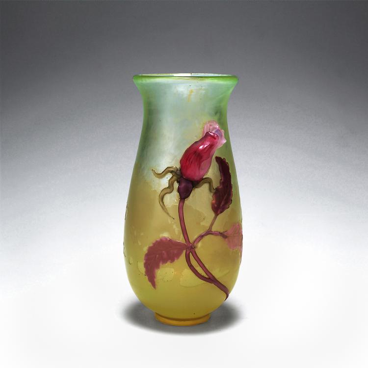 Hauptbild zu Objekt, Vase 'Rose de France', um 1902, Gall&eacute;, Emile, Nancy, 055 24