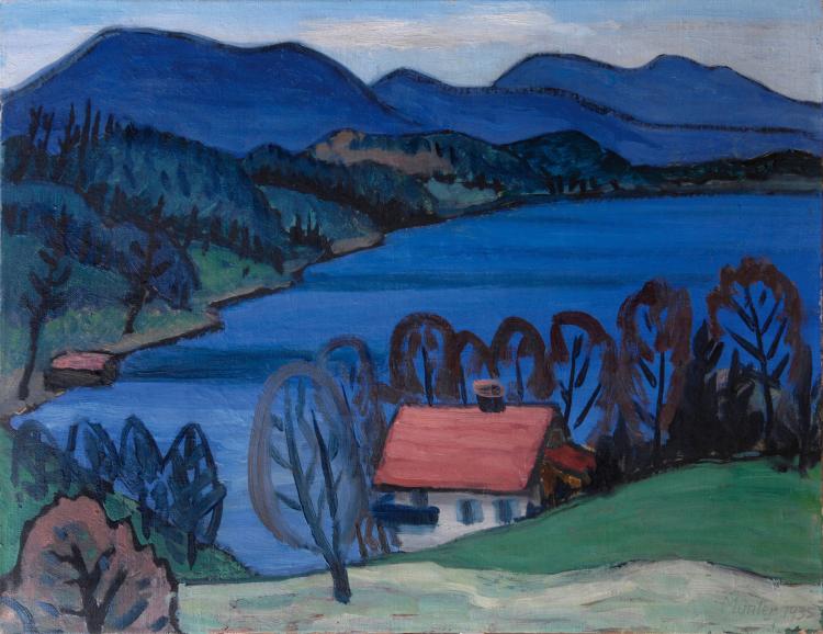 Hauptbild zu Objekt, 'See am Ostertag', 1935, Gabriele M&uuml;nter, 093A 3