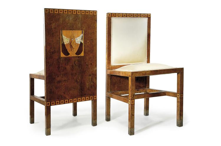 Hauptbild zu Objekt, Pair of chairs, 1904, Koloman Moser, M&uuml;ller, Wien, k. u. k. Hoftischler, 093A 5