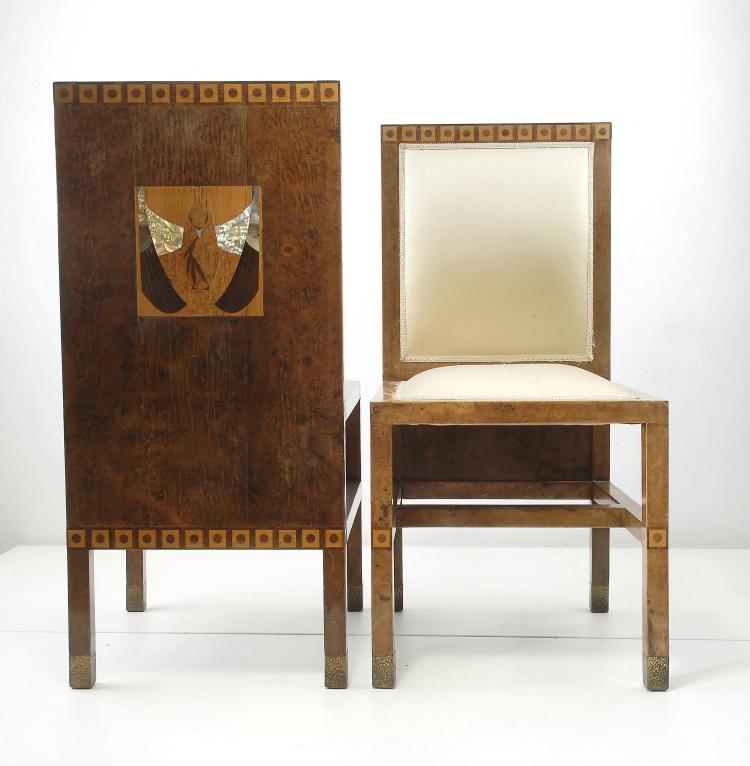 Bild 3 zu Objekt, Pair of chairs, 1904, Koloman Moser, M&uuml;ller, Wien, k. u. k. Hoftischler, 093A 5