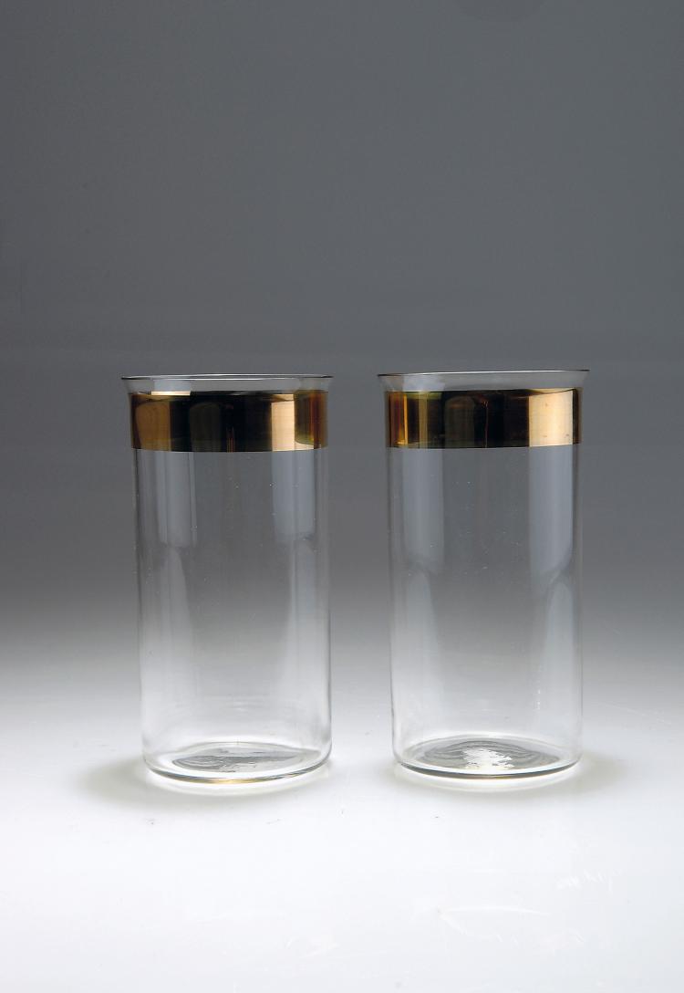 Hauptbild zu Objekt, Paar Biergl&auml;ser aus dem 'Wertheim'-Service, 1902, Peter Behrens, Poschinger, Benedikt von, Oberzwieselau, 100C 18