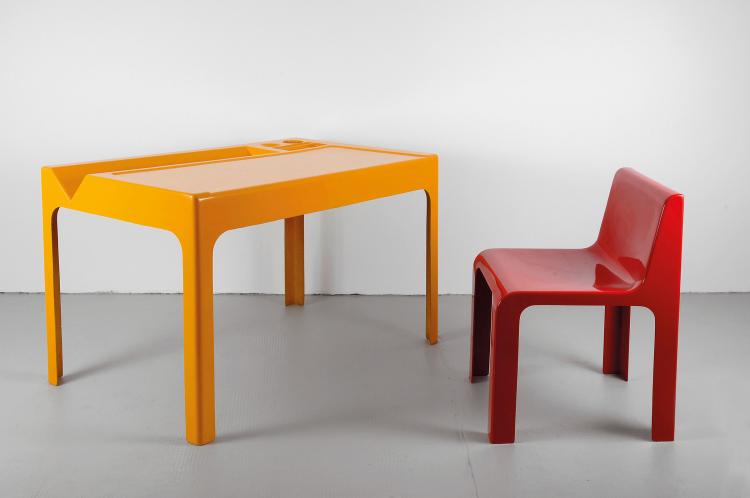 Hauptbild zu Objekt, Tisch und Stuhl 'Ozoo', Marc Berthier, D. A. N., Paris, 100C 181