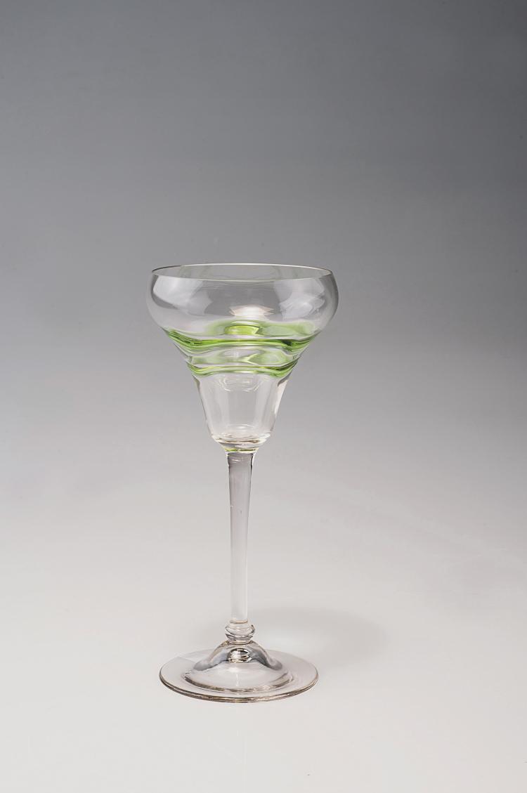 Hauptbild zu Objekt, Wine glass, c1905, Theresienthaler Krystallglasfabrik, 111A 301