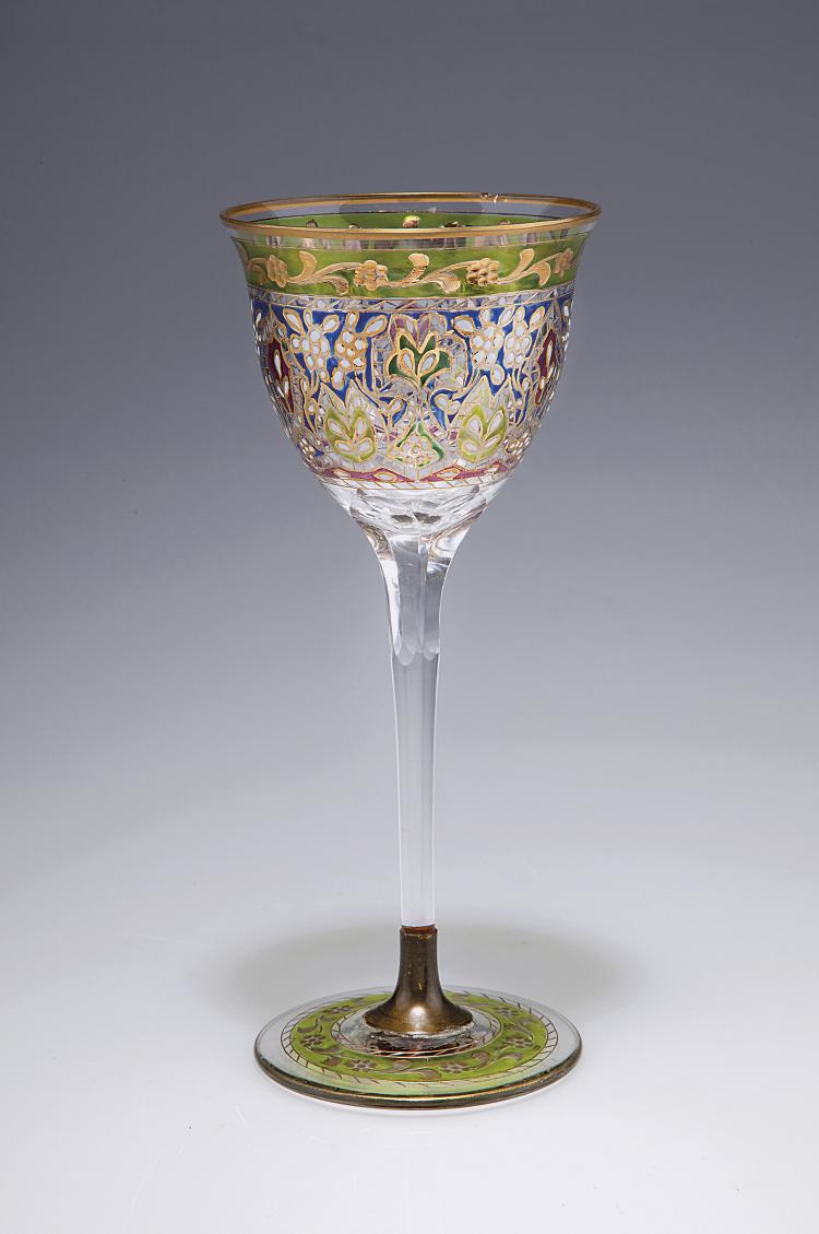 Hauptbild zu Objekt, 'Jodphur' wine glass, c1885, Heckert, Fritz, Petersdorf, 111A 292