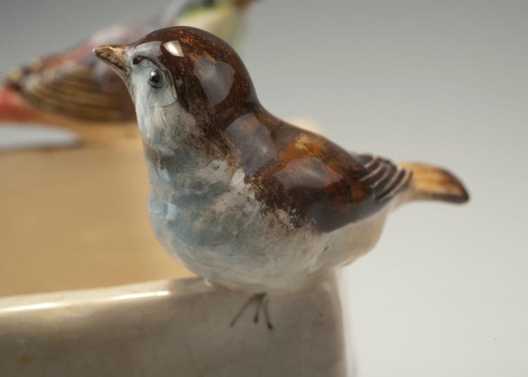 Bild 1 zu Objekt, Bowl with sparrows,  c1900, Massier, Delphin, Vallauris, 111A 338