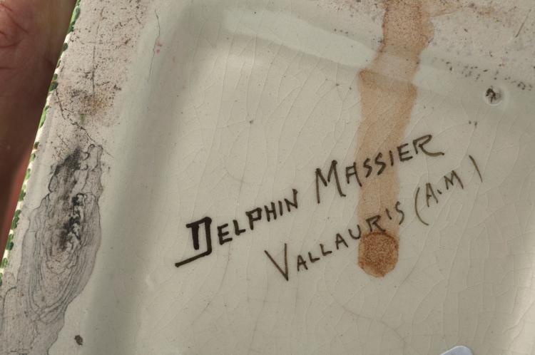 Bild 3 zu Objekt, Bowl with sparrows,  c1900, Massier, Delphin, Vallauris, 111A 338