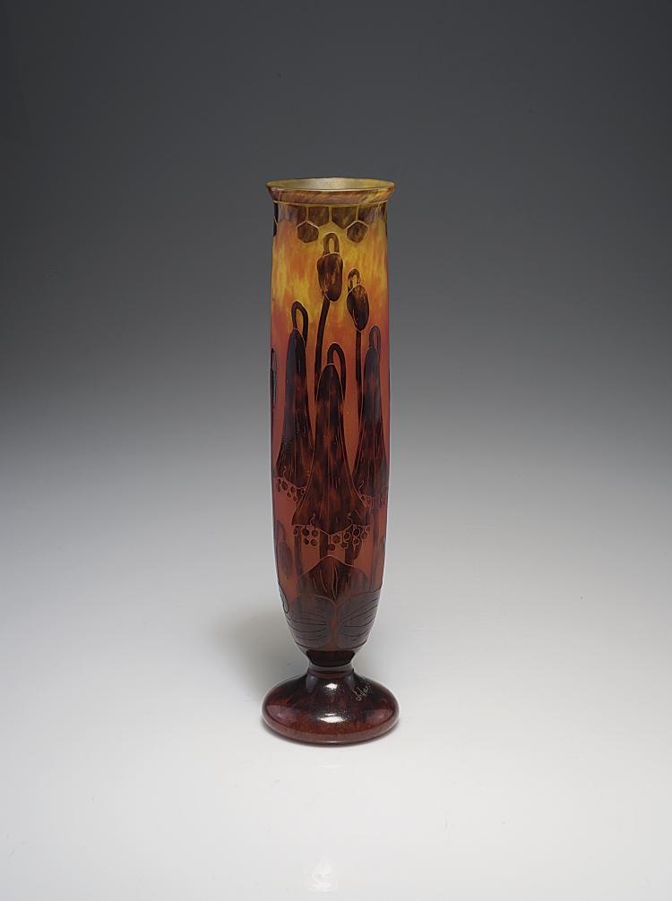 Hauptbild zu Objekt, 'Campanules' vase, 1922-25, Schneider, Epinay-sur-Seine, 111A 198