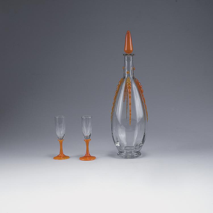 Hauptbild zu Objekt, Liqueur set, c1925, Daum Fr&egrave;res, Nancy, 111a 54