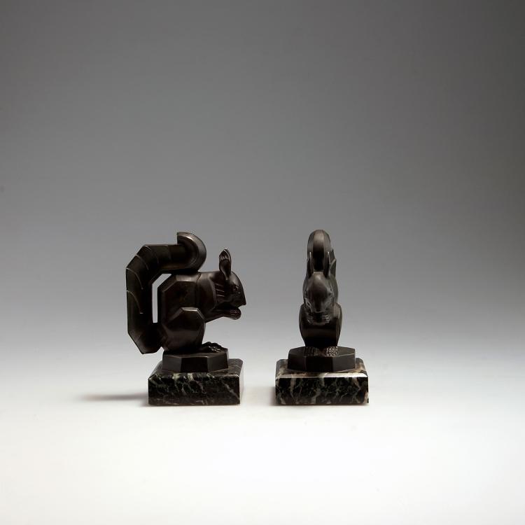 Bild 1 zu Objekt, Pair of 'squirrel' bookends, 1920s, LeVerrier, Max, Paris, 111a 576