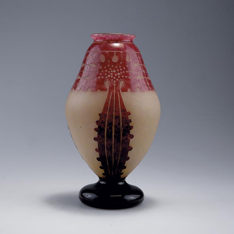 Hauptbild zu Objekt, Vase 'Amarantes', 1923-26, Schneider, Epinay-sur-Seine, 111a 205