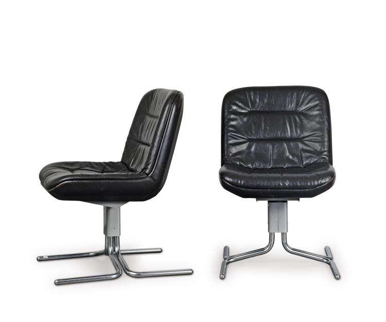 Hauptbild zu Objekt, Zwei Sessel, um 1973, Herbert Hirche, Mauser-Werke, Waldeck, 115C 196