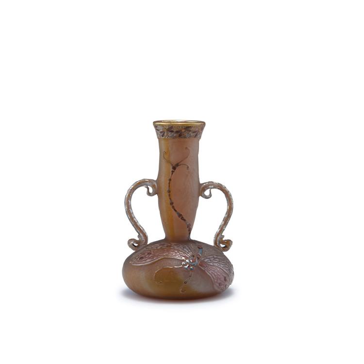 Hauptbild zu Objekt, Henkelvase 'Libellules', 1895, Daum Fr&egrave;res, Nancy, 111A 11