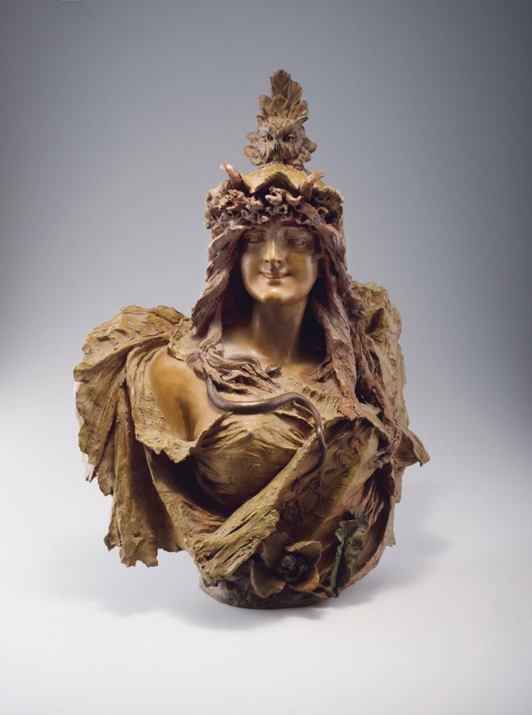 Hauptbild zu Objekt, 'Pallas Athene', um 1898/99, Eduard Stellmacher, Amphora-Werke, Riessner, Stellmacher und Kessel, Turn-Teplitz, 111A 365