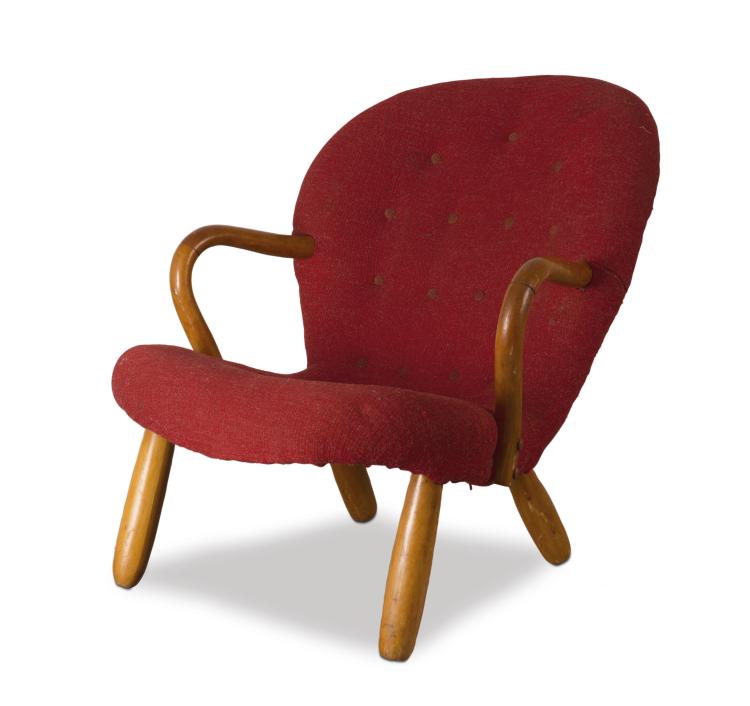 Hauptbild zu Objekt, 'Clam' armchair, Philip Arctander, Johanssons, Sune, M&ouml;belfabrik, N&auml;ssj&ouml;, Schweden (zugeschrieben), 112A 123
