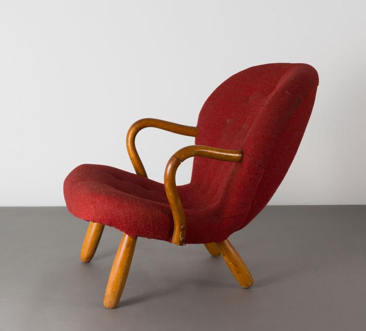 Bild 2 zu Objekt, 'Clam' armchair, Philip Arctander, Johanssons, Sune, M&ouml;belfabrik, N&auml;ssj&ouml;, Schweden (zugeschrieben), 112A 123