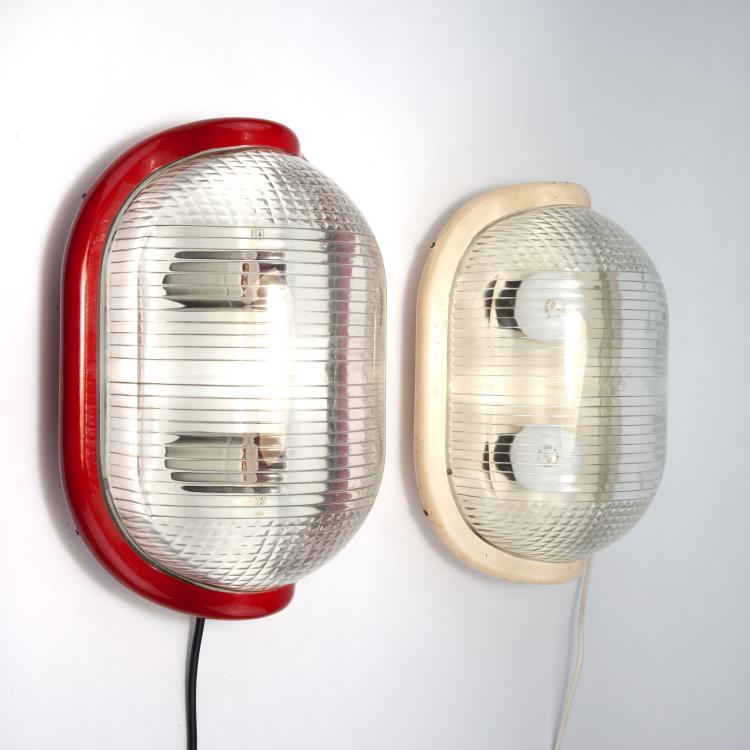 Bild 1 zu Objekt, Zwei Boden- / Wand- / Tischleuchten 'Noce', 1972, Achille Castiglioni, Flos, Brescia, 116A 183