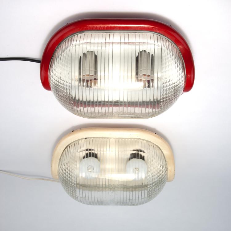 Bild 2 zu Objekt, Zwei Boden- / Wand- / Tischleuchten 'Noce', 1972, Achille Castiglioni, Flos, Brescia, 116A 183