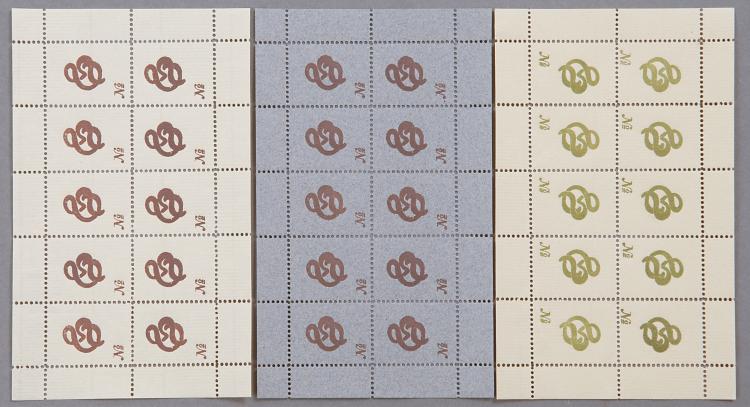 Hauptbild zu Objekt, Three sheets with collection labels for Curt and Sophie Herrmann, Henry van de Velde, 112A 62