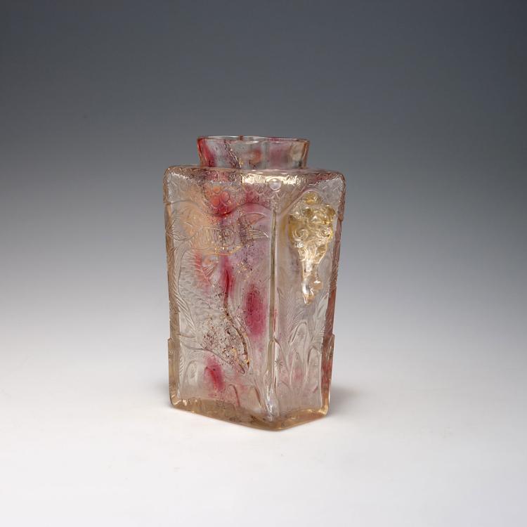 Bild 1 zu Objekt, 'Plat &agrave; t&ecirc;te de chim&egrave;re' vase, Appert Fr&egrave;res, Clichy, 112A 2