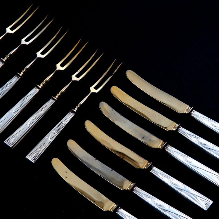 Bild 1 zu Objekt, Obstbesteck '4800', 1900/01, Peter Behrens, R&uuml;ckert, M. J., Mainz, 112A 22