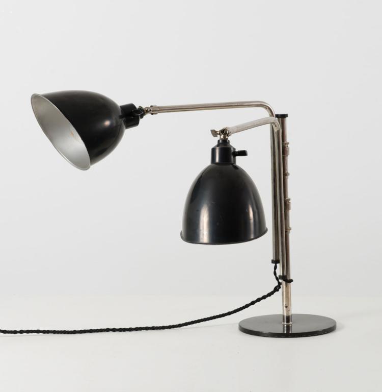 Bild 1 zu Objekt, Rare table light with two light fixtures, Christian Dell, Rondella, Oberursel, 112A 99