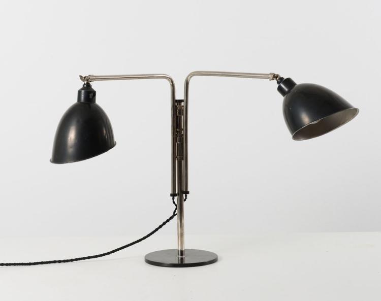 Bild 2 zu Objekt, Rare table light with two light fixtures, Christian Dell, Rondella, Oberursel, 112A 99