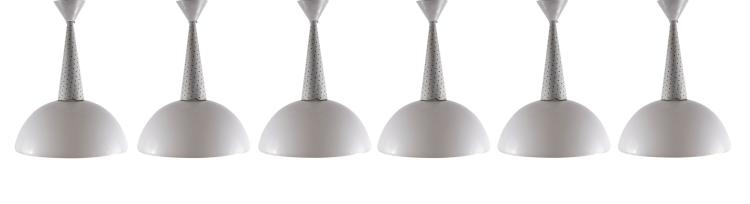 Hauptbild zu Objekt, Sechs Deckenleuchten 'Holophane', 1950er Jahre, Holophane, Frankreich, 115C 465