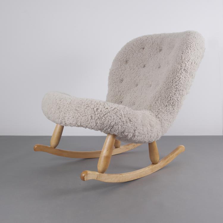 Hauptbild zu Objekt, 'Clam' rocking chair, Philip Arctander, Nordisk Staal & M&ouml;bel Central, D&auml;nemark, 112A 122