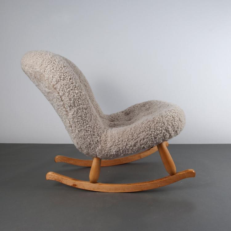 Bild 2 zu Objekt, 'Clam' rocking chair, Philip Arctander, Nordisk Staal & M&ouml;bel Central, D&auml;nemark, 112A 122