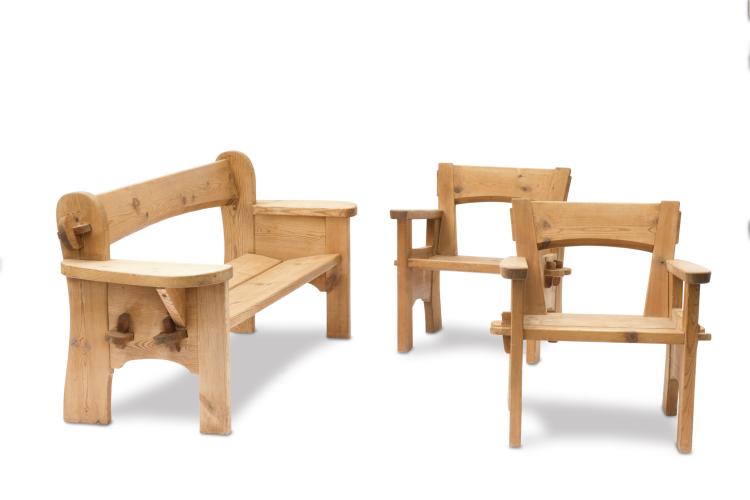 Hauptbild zu Objekt, Pair of 'Skoga' easy chairs, Axel Einar Hjorth, Nordiska Kompaniet (NK), Stockholm, 112A 118