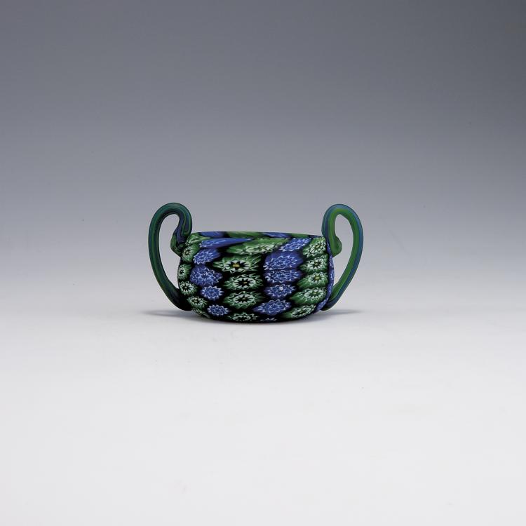 Hauptbild zu Objekt, Kleine Henkelschale 'Murrine', um 1910, Toso, Fratelli, Murano, 116B 33