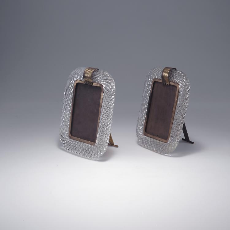 Hauptbild zu Objekt, Paar Fotorahmen, um 1950, Murano, 113B 41