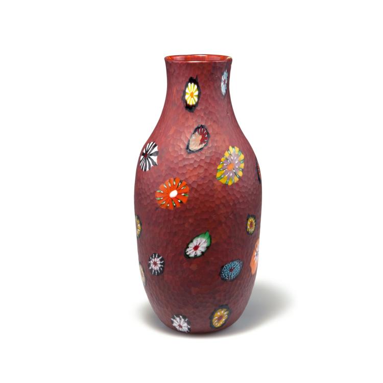 Hauptbild zu Objekt, Vase 'Murrine battuto', 1960er Jahre, Ermanno Toso, Toso, Fratelli, Murano, 116B 225