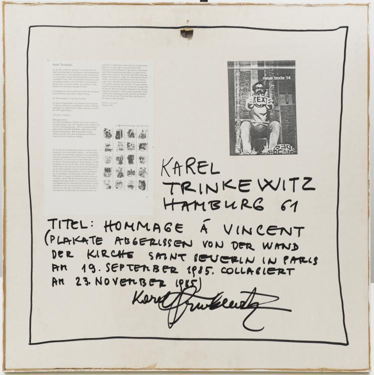 Bild 1 zu Objekt, 'Hommage &agrave; Vincent', 1985, Karel Trinkewitz, 115C 111