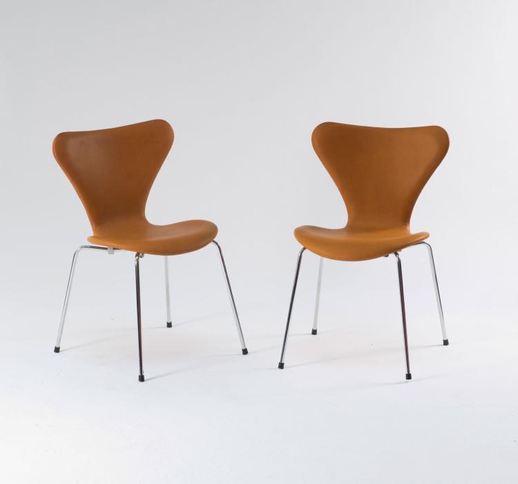 Bild 1 zu Objekt, Sechs St&uuml;hle '3107', 1955, Arne Jacobsen, Hansen, Fritz, Aller&ouml;d, 115A 196