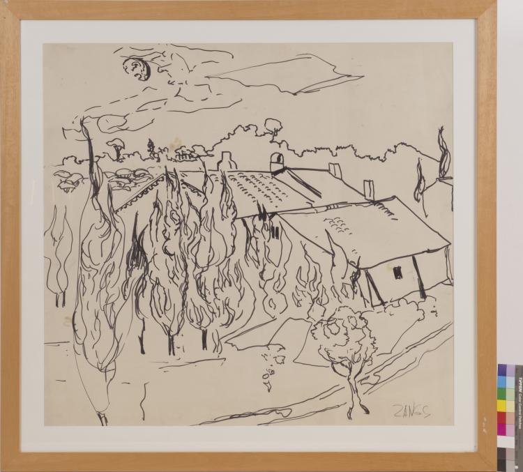 Hauptbild zu Objekt, 'Haus in der Provence', Mitte der 1950er Jahre, Herbert Zangs, 115C 127