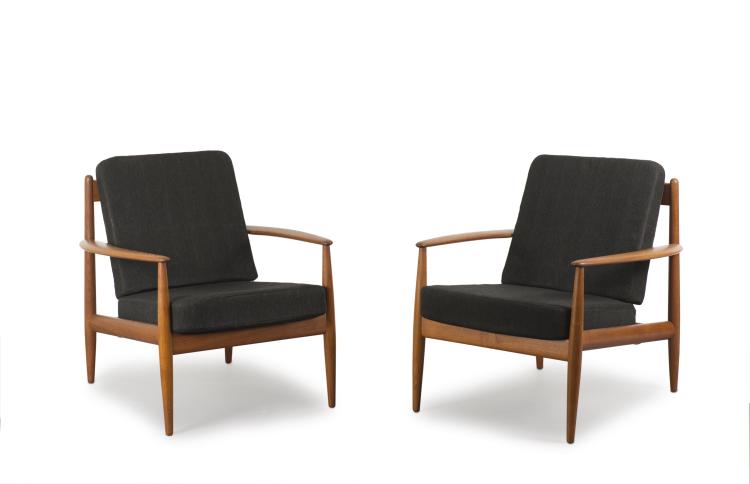 Hauptbild zu Objekt, Zwei Armlehnsessel, um 1960, Grete Jalk, France & Son, Kopenhagen, 115A 230