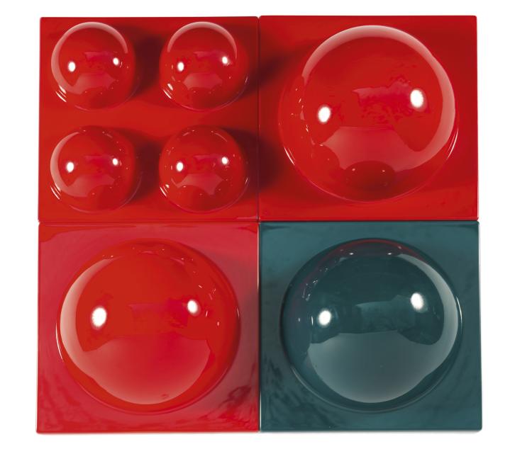 Hauptbild zu Objekt, Vier Wandelemente f&uuml;r die Visiona II, 1969/70, Verner Panton, DK Horlacher, Schweiz (zugeschrieben), 115A 275