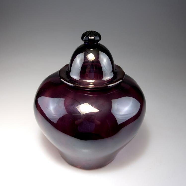 Bild 1 zu Objekt, Deckelvase, um 1925, Vittorio Zecchin, Cappellin, M.V.M., Murano  (zugeschrieben), 116B 57