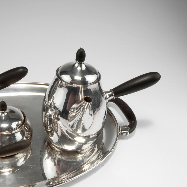 Bild 3 zu Objekt, 'Perl' coffee and teaset with tray, 1915, Georg Jensen, Jensen, Georg, Kopenhagen, 117A 674