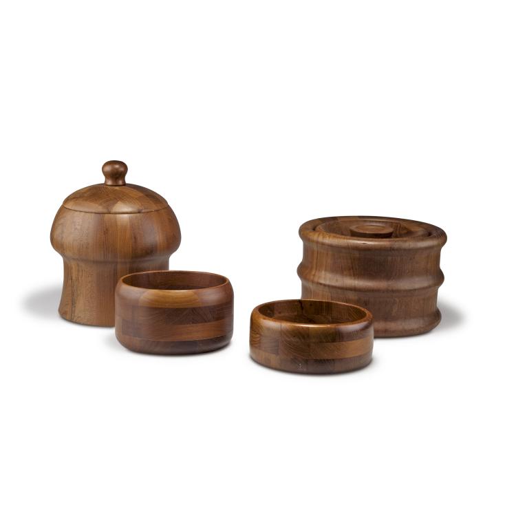 Hauptbild zu Objekt, Zwei Schalen und zwei Eisbeh&auml;lter, 1950er Jahre, DK Kjeni, Merl&ouml;se, D&auml;nemark; Digsmed, D&auml;nemark (wo?; Woodline, D&auml;nemark (wo)??, 115A 304