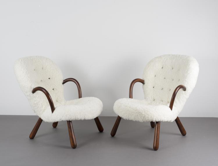 Hauptbild zu Objekt, Sessel 'Clam chair', 1944, Philip Arctander, Vik & Blindheim, Norwegen, 115A 171