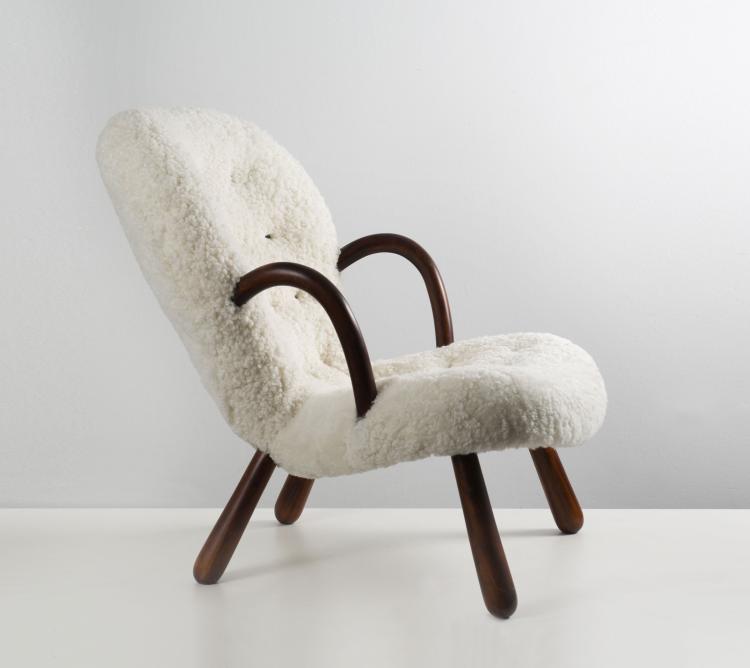 Hauptbild zu Objekt, Sessel 'Clam chair', 1944, Philip Arctander, Vik & Blindheim, Norwegen, 115A 170