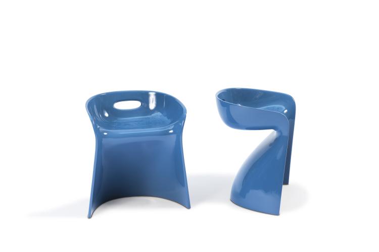 Hauptbild zu Objekt, Paar Stapelhocker 'Stool 11 104', um 1974, Winifred Staeb, Reuter Produkt Design GmbH, Form & Life Collection, 115C 441