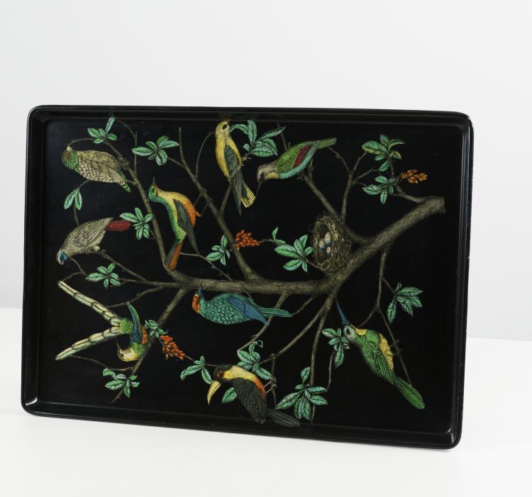 Bild 1 zu Objekt, Tablett 'Uccelli', um 1954, Piero Fornasetti, Fornasetti, Mailand, 115C 227